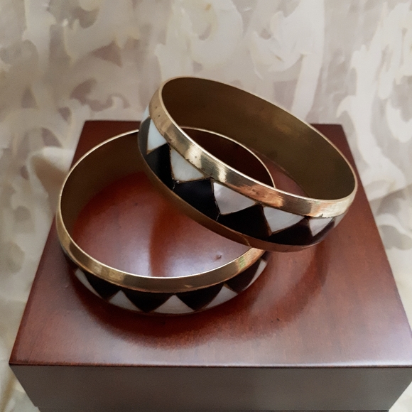 Set of 2 vintage handmade bangles, bracelets. - Picture 3 of 8